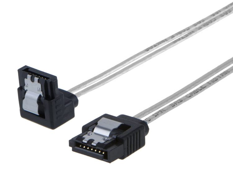 POWERTECH Καλώδιο SATA III 7pin σε 7pin 90° CAB-W033, flat, 0.5m 1 POWERTECH Καλώδιο SATA III 7pin σε 7pin 90° CAB-W033