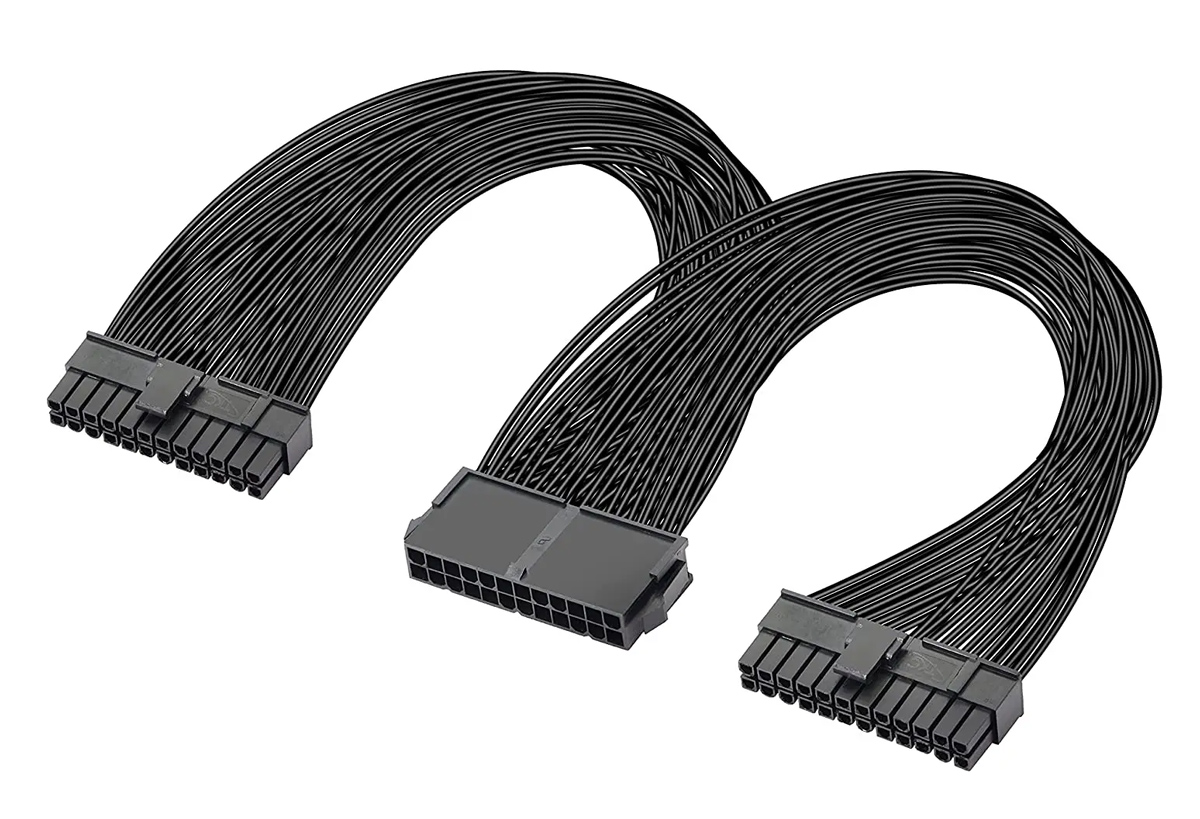POWERTECH καλώδιο μητρικής 24pin σε 2x 24pin CAB-W052, 0.25m 1 POWERTECH καλώδιο μητρικής 24pin σε 2x 24pin CAB-W052