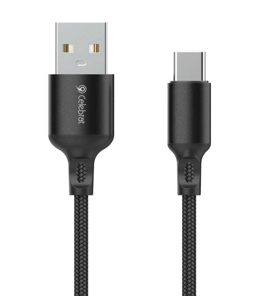 CELEBRAT καλώδιο USB-C σε USB CB-32, 3A, 1m, μαύρο 1 CELEBRAT καλώδιο USB-C σε USB CB-32