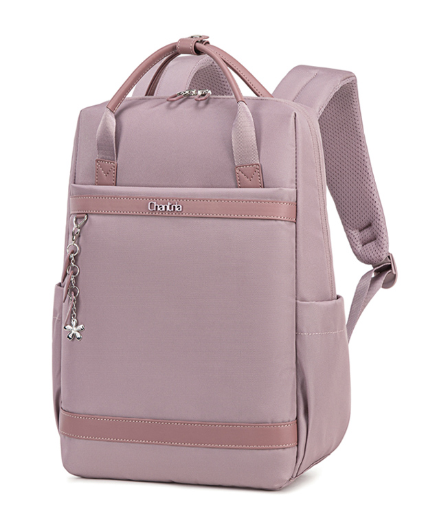 CHANTRIA γυναικεία τσάντα πλάτης CB00639 με θήκη laptop 14", 12.5L, μωβ 1 CHANTRIA γυναικεία τσάντα πλάτης CB00639 με θήκη laptop 14"