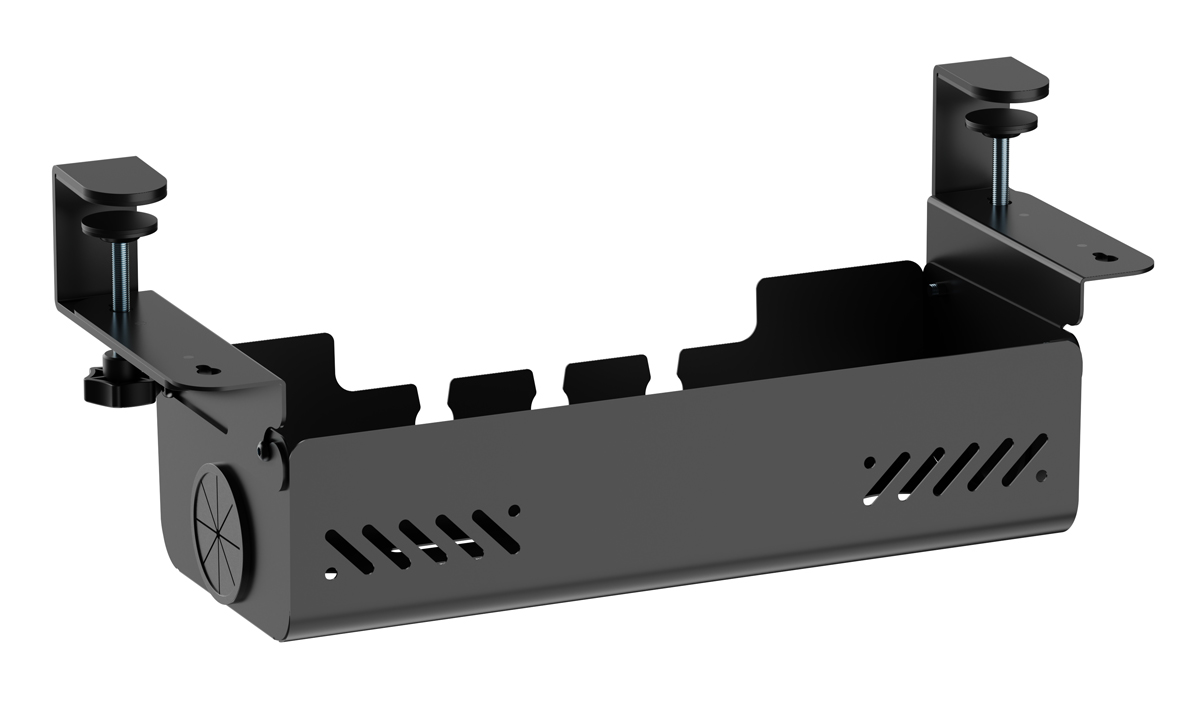 BRATECK cable management γραφείου CC11-22-1, μεταλλικό, 494x167x196mm, μαύρο 1 BRATECK cable management γραφείου CC11-22-1
