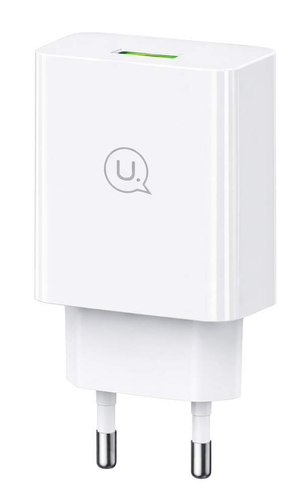 USAMS φορτιστής τοίχου T22, 1x USB, QC3.0 18W 3A, λευκός 1 USAMS φορτιστής τοίχου T22