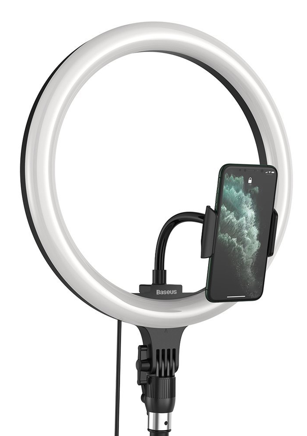 BASEUS φωτιστικό δαχτυλίδι LED CRZB12-B01, 12", χωρίς τρίποδα, μαύρο 1 BASEUS φωτιστικό δαχτυλίδι LED CRZB12-B01