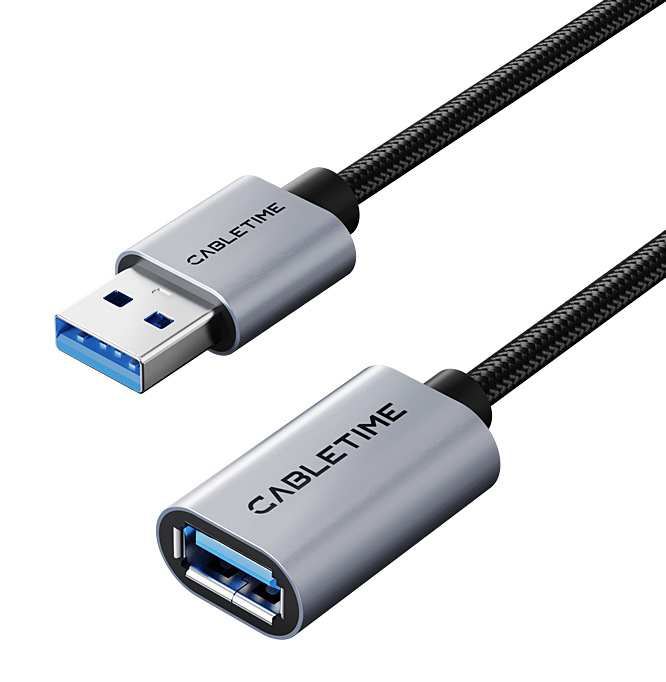 CABLETIME καλώδιο προέκτασης USB CT-AMAF1, 5Gbps, 3m, μαύρο 1 CABLETIME καλώδιο προέκτασης USB CT-AMAF1
