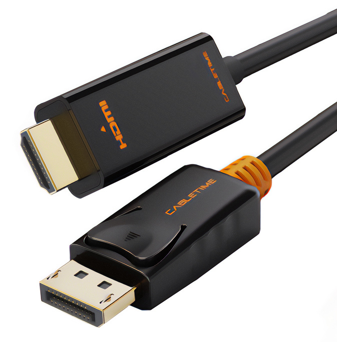 CABLETIME καλώδιο DisplayPort σε HDMI CT-AV585-02G, 1080p/60Hz, 3m, μαύρο 1 CABLETIME καλώδιο DisplayPort σε HDMI CT-AV585-02G