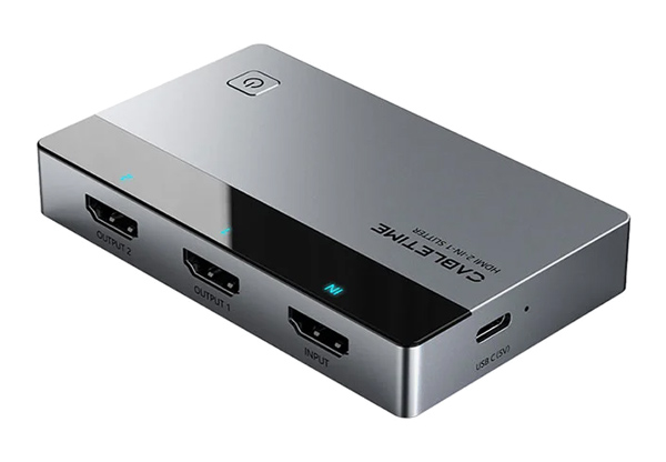 CABLETIME HDMI splitter CT-HSP4K2-AG, 1 σε 2, 4K/60Hz, uni-directional, γκρι 1 CABLETIME HDMI splitter CT-HSP4K2-AG