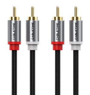 CABLETIME καλώδιο ήχου 2x RCA σε 2x RCA CT-RCA