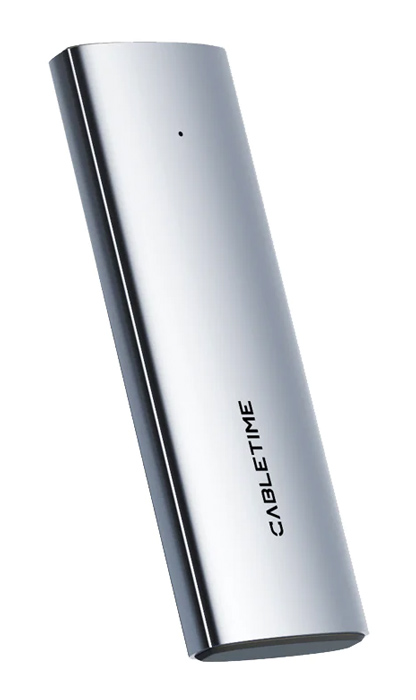 CABLETIME θήκη για M.2 NVMe/SATA SSD CT-SSD03-AG tool free, 10Gbps, γκρι 1 CABLETIME θήκη για M.2 NVMe/SATA SSD CT-SSD03-AG tool free