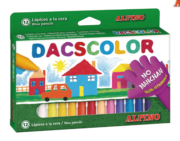ALPINO χρωματιστές κηρομπογιές DC050290, 12 τμχ 1 ALPINO χρωματιστές κηρομπογιές DC050290