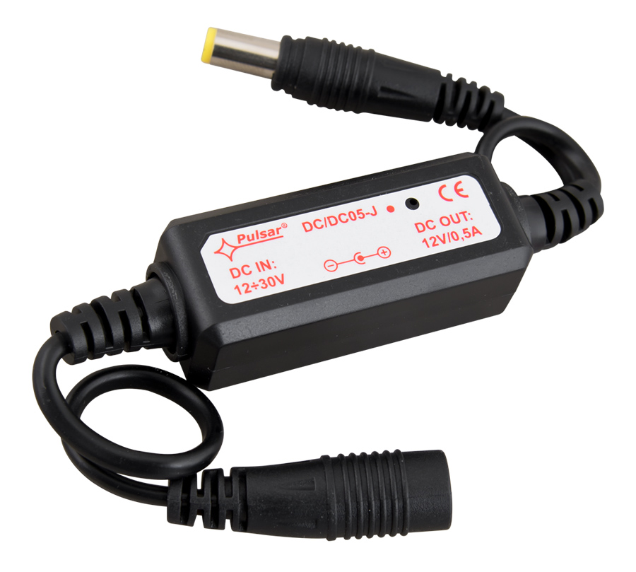 PULSAR μετατροπέας μείωσης τάσης DC/DC05-J, 12-30VDC, βύσμα DC 2.1/5.5 1 PULSAR μετατροπέας μείωσης τάσης DC/DC05-J