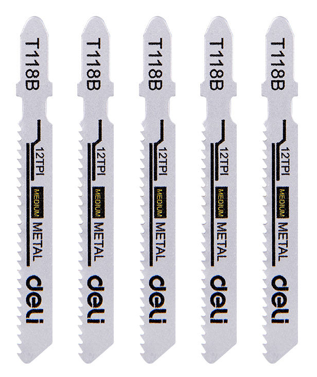 DELI σετ λάμες σέγας DH-QJT012-E4 για μέταλλο, T118B, 5τμχ 1 DELI σετ λάμες σέγας DH-QJT012-E4 για μέταλλο