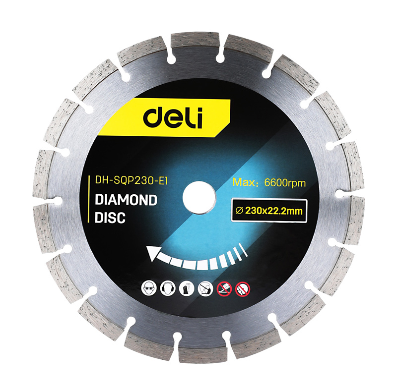 DELI δίσκος κοπής διαμαντέ DH-SQP230-E1, δομικών υλικών, 230mm, 6600rpm 1 DELI δίσκος κοπής διαμαντέ DH-SQP230-E1