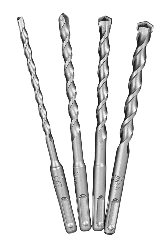 DELI σετ τρυπάνια DH-YCZ004-WD1 για τοίχο, 40Cr YG8, 6/8/10/12x160mm, SDS Plus, 4τμχ 1 DELI σετ τρυπάνια DH-YCZ004-WD1 για τοίχο