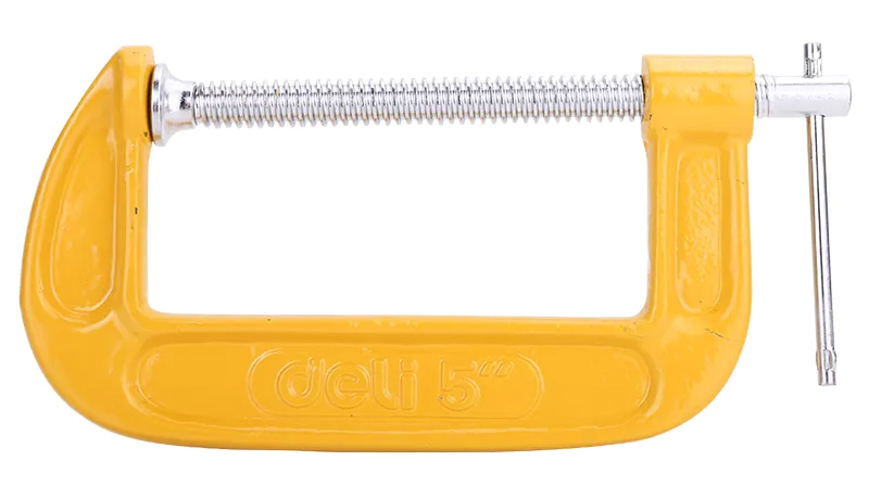 DELI σφιγκτήρας τύπου C DL-G205 με μέγιστο άνοιγμα 125mm, κίτρινος 1 DELI σφιγκτήρας τύπου C DL-G205 με μέγιστο άνοιγμα 125mm