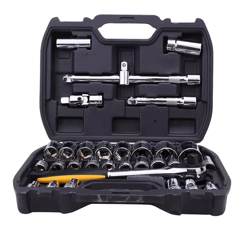 DELI σετ καστάνια με καρυδάκια DL1032, με θήκη, 1/2", Cr-V, 32τμχ 1 DELI σετ καστάνια με καρυδάκια DL1032