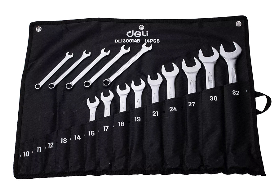 DELI σετ γερμανοπολύγωνα κλειδιά DL130014B, 10-32mm, 14τμχ 1 DELI σετ γερμανοπολύγωνα κλειδιά DL130014B
