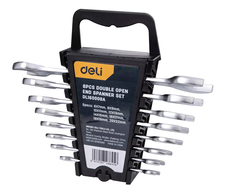 DELI σετ γερμανικά κλειδιά DL160008A, 6x7-20x22mm, 8τμχ 1 DELI σετ γερμανικά κλειδιά DL160008A
