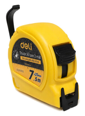 DELI μετροταινία DL270725L με κλείδωμα & clip ζώνης