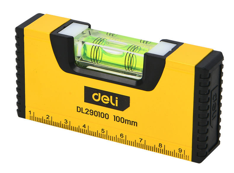 DELI αλφάδι DL290100 με 1 μάτι & κλίμακα, αλουμινίου, 10cm 1 DELI αλφάδι DL290100 με 1 μάτι & κλίμακα