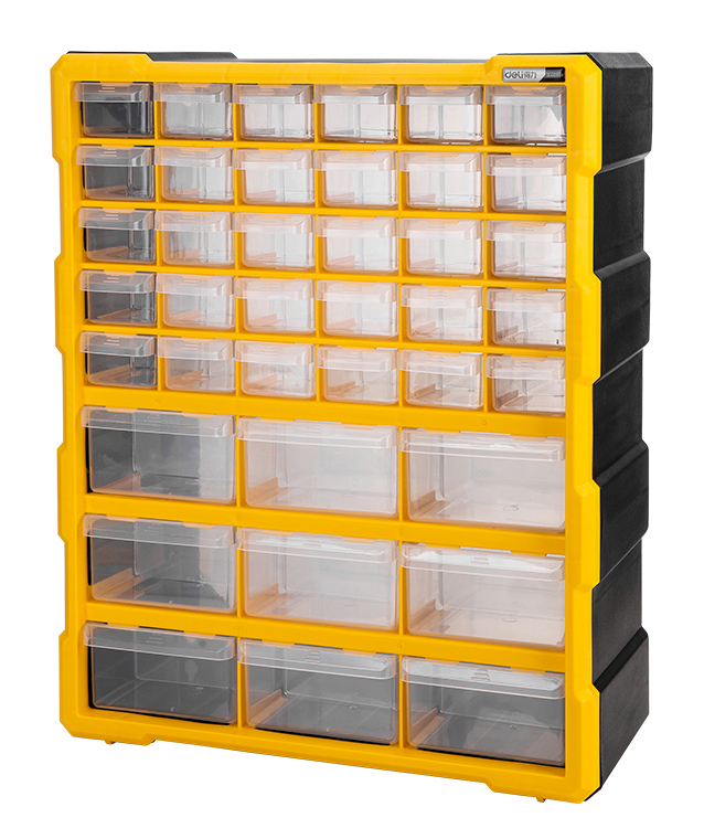 DELI ταμπακιέρα DL432039, 39 θέσεων, 38x16x47.5cm, πλαστική, κίτρινη/μαύρη 1 DELI ταμπακιέρα DL432039