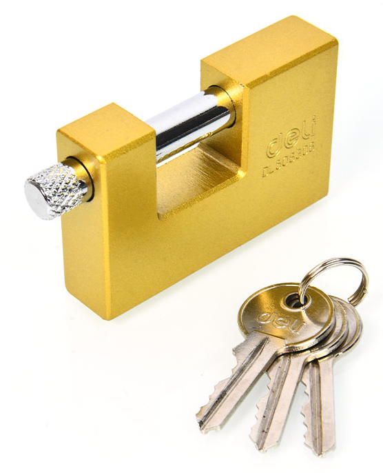 DELI λουκέτο τάκου με κλειδί DL508306, heavy duty, 60mm 1 DELI λουκέτο τάκου με κλειδί DL508306