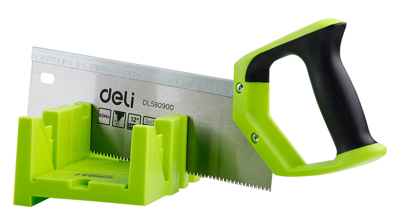 DELI πριόνι ξύλου DL580900 με φαλτσοκούτι, 300mm, 13 TPI 1 DELI πριόνι ξύλου DL580900 με φαλτσοκούτι