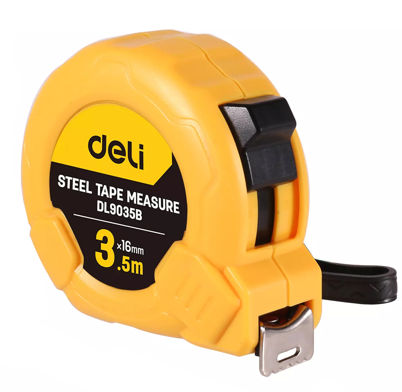 DELI μέτρο DL9035B, με κλείδωμα & clip ζώνης, 3.5m x 16mm 1 DELI μέτρο DL9035B
