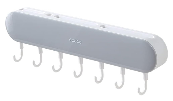 ECOCO κρεμάστρα κουζίνας E2027 με 7 γάντζους, 3.8x6x30cm, γκρι 1 ECOCO κρεμάστρα κουζίνας E2027 με 7 γάντζους
