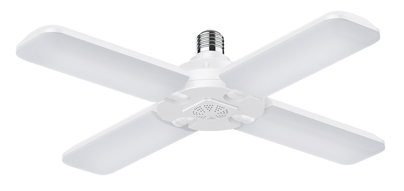 POWERTECH LED λάμπα E27-018, 4x αναδιπλούμενα πτερύγια, 52W, 4000K, E27 1 POWERTECH LED λάμπα E27-018