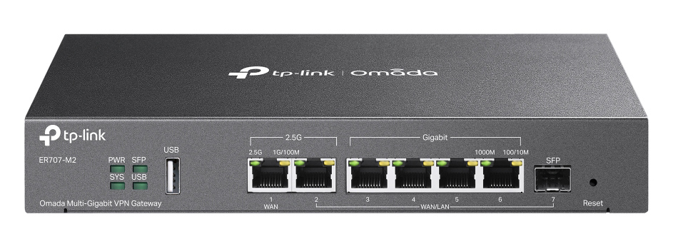 TP-LINK multi-gigabit VPN router ER707-M2, 6x Ethernet port & 1x SFP port, έως 2.5Gbps, Ver. 1.20 1 TP-LINK multi-gigabit VPN router ER707-M2