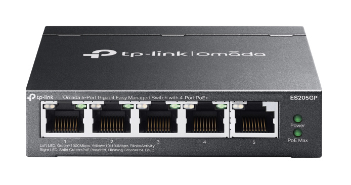 TP-LINK easy managed switch ES205GP, 5x Gigabit θύρες, PoE+, V1.0 1 TP-LINK easy managed switch ES205GP