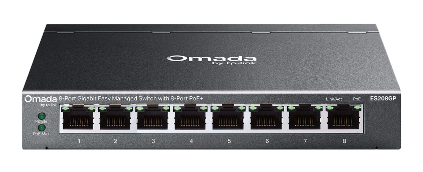 TP-LINK easy managed switch ES208GP, 8x Gigabit θύρες, PoE+, V1.0 1 TP-LINK easy managed switch ES208GP