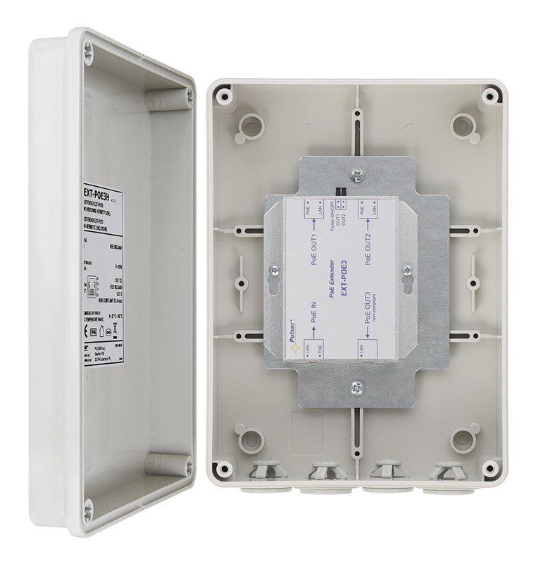 PULSAR extender EXT-POE3H με κυτίο, PoE, IP56 1 PULSAR extender EXT-POE3H με κυτίο