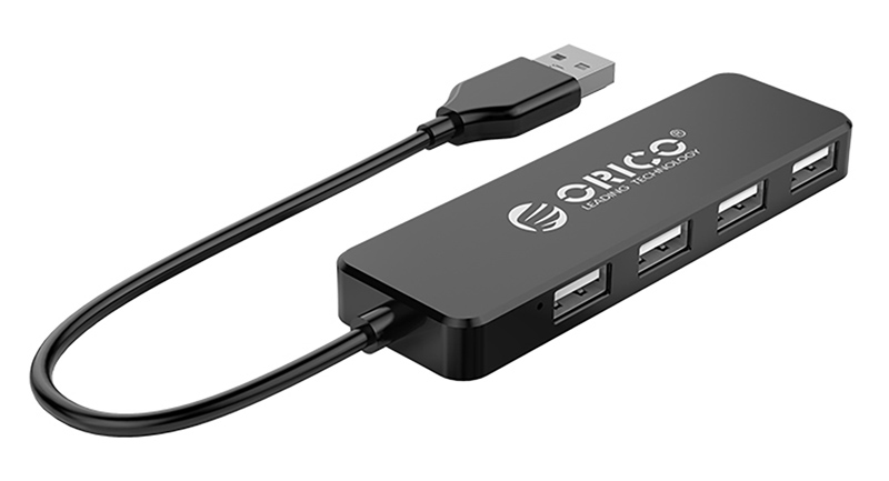 ORICO USB hub FL01, 4x θυρών, USB 2.0, 480Mbps, USB σύνδεση, μαύρο 1 ORICO USB hub FL01