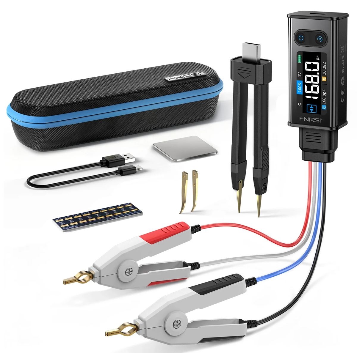 FNIRSI ψηφιακό LCR/ESR tester LCR-ST2 Plus, επαναφορτιζόμενο 1 FNIRSI ψηφιακό LCR/ESR tester LCR-ST2 Plus
