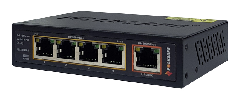 FOLKSAFE PoE Ethernet Switch FS-S1004EP-E, 4 Ports 10/100Mbps 1 FOLKSAFE PoE Ethernet Switch FS-S1004EP-E