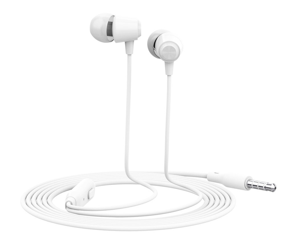 CELEBRAT earphones με μικρόφωνο G4, 3.5mm σύνδεση, Φ10mm, 1.2m, λευκό 1 CELEBRAT earphones με μικρόφωνο G4
