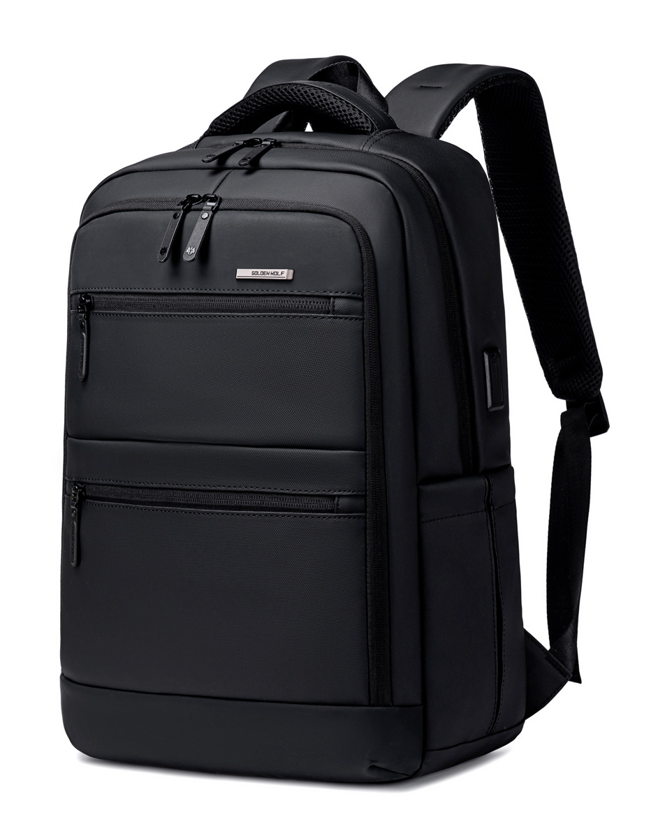 GOLDEN WOLF τσάντα πλάτης GB00707 με θήκη laptop 15.6", 21L, μαύρη 1 GOLDEN WOLF τσάντα πλάτης GB00707 με θήκη laptop 15.6"