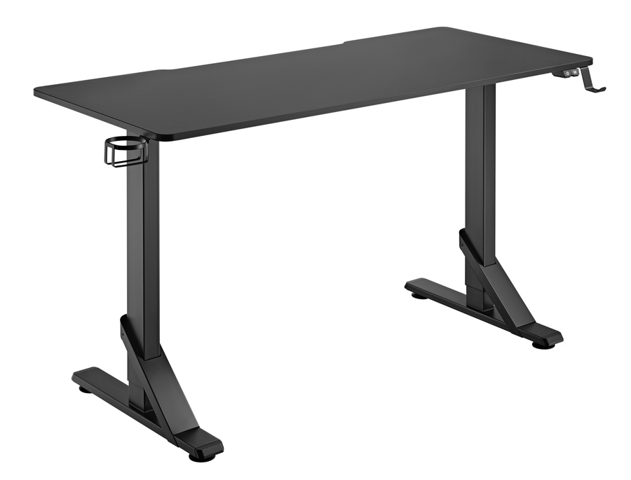 BRATECK gaming γραφείο GMD11-3, ρυθμιζόμενο ύψος, 136x60cm, RGB, μαύρο 1 BRATECK gaming γραφείο GMD11-3