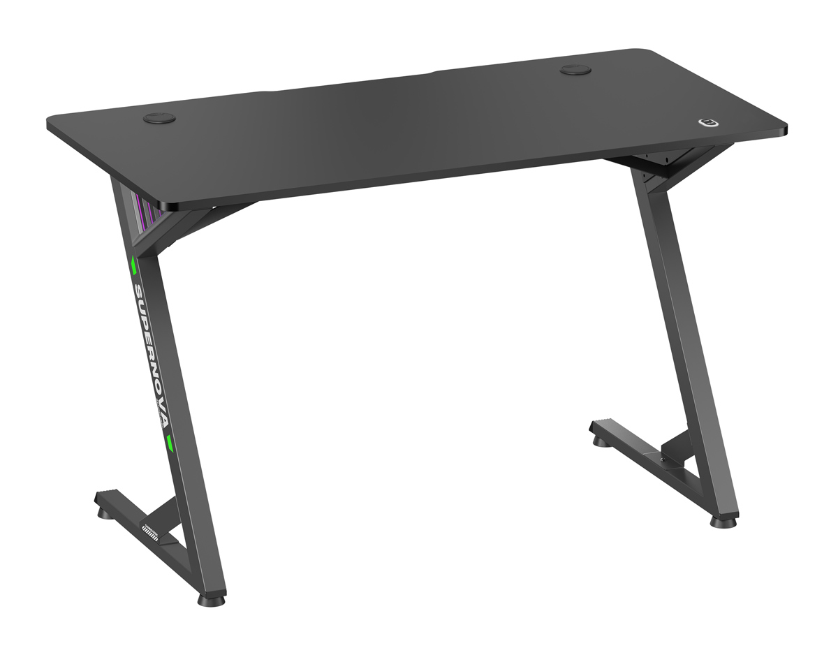 BRATECK gaming γραφείο GMD14-1 με RGB φωτισμό, 120x60x75cm, μαύρο 1 BRATECK gaming γραφείο GMD14-1 με RGB φωτισμό