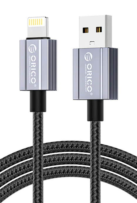 ORICO καλώδιο Lightning σε USB GQA12, 2.4A, 480Mbps, 1m, μαύρο 1 ORICO καλώδιο Lightning σε USB GQA12