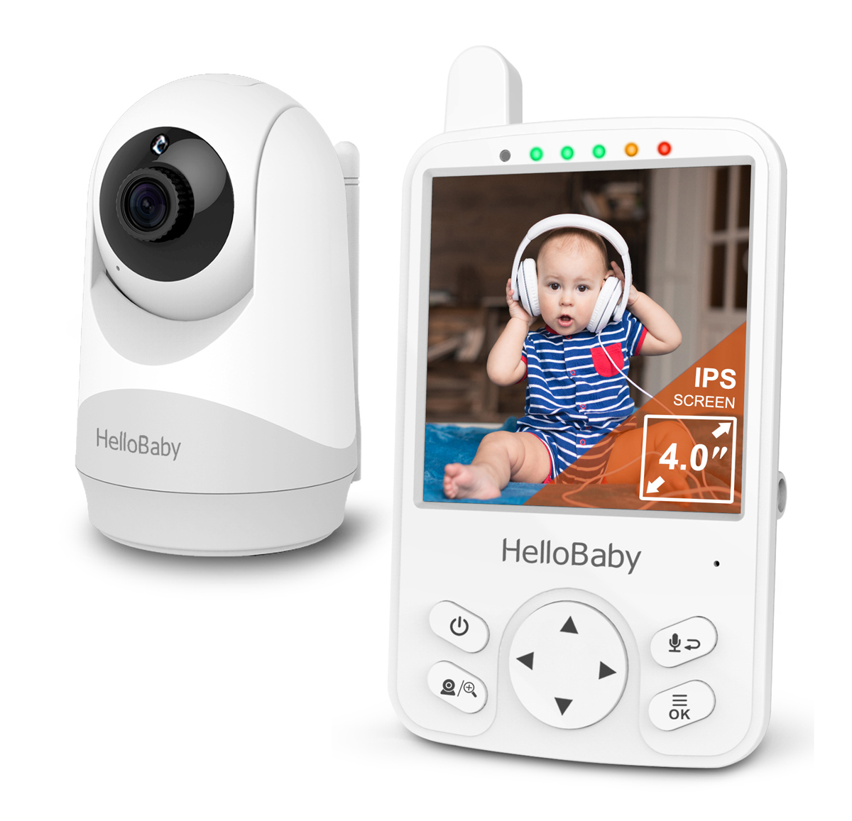 HELLOBABY ενδοεπικοινωνία μωρού HB6241 με κάμερα & οθόνη 4", 720p, PTZ 1 HELLOBABY ενδοεπικοινωνία μωρού HB6241 με κάμερα & οθόνη 4"