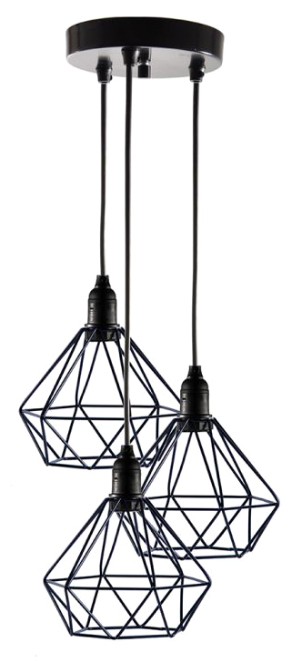 POWERTECH τρίφωτο φωτιστικό οροφής HLL-0004, E27, Φ20, μεταλλικό, μαύρο 1 POWERTECH τρίφωτο φωτιστικό οροφής HLL-0004