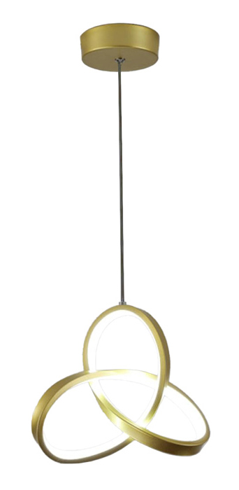 POWERTECH LED φωτιστικό οροφής HLL-0146, 25W, 4000K, Φ40cm, 1m, χρυσό 1 POWERTECH LED φωτιστικό οροφής HLL-0146