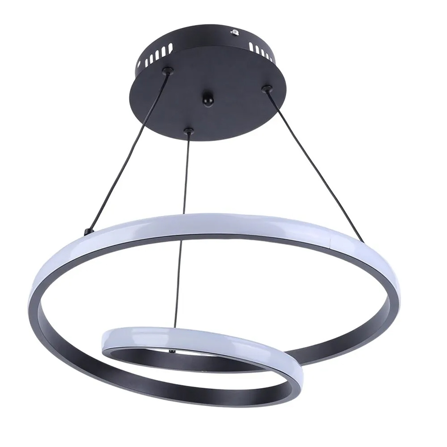 POWERTECH LED φωτιστικό οροφής HLL-0154, 25W, 4000K, Φ40cm, 1m, μαύρο 1 POWERTECH LED φωτιστικό οροφής HLL-0154