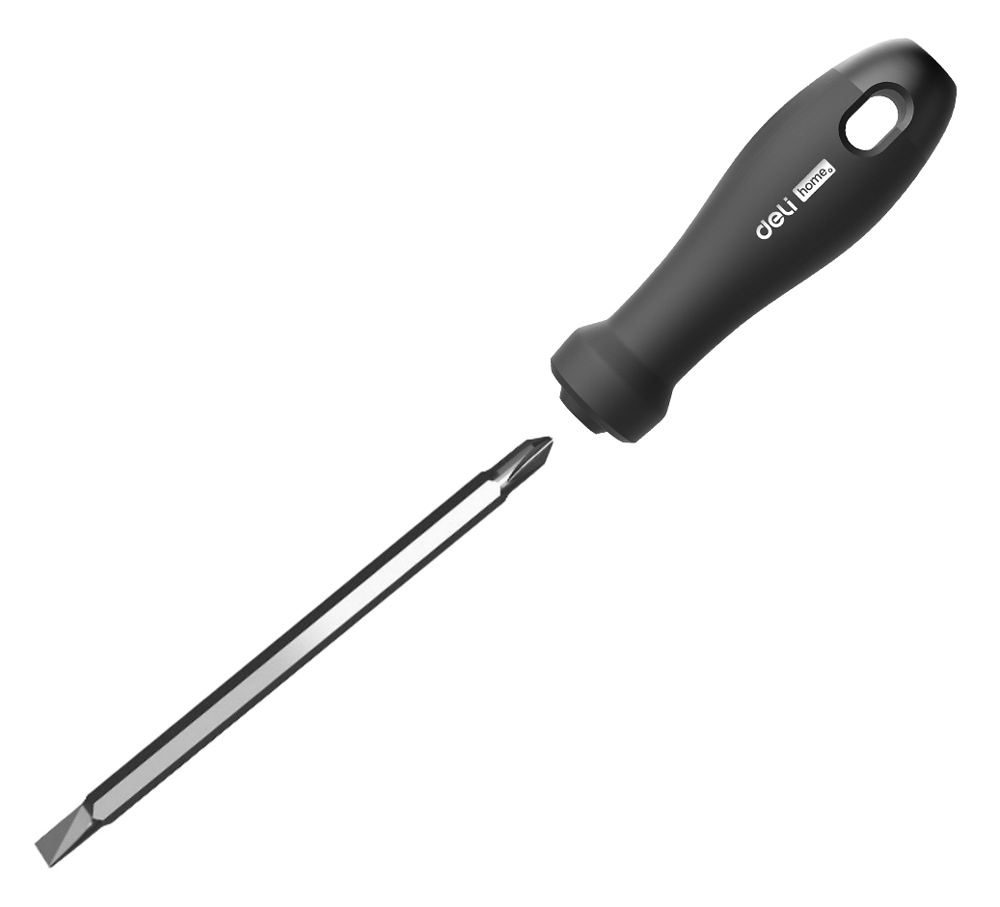 DELI κατσαβίδι HT1055 με διπλή κεφαλή, μαγνητικό, 6mm/PH2x100mm 1 DELI κατσαβίδι HT1055 με διπλή κεφαλή