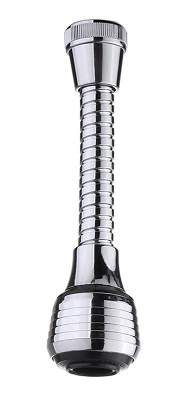 HOME USE κεφαλή βρύσης HUH-0104 με εύκαμπτο σπιράλ, 14.5cm, ασημί 1 HOME USE κεφαλή βρύσης HUH-0104 με εύκαμπτο σπιράλ