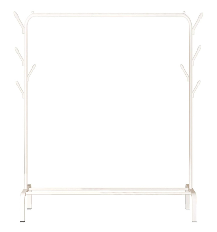 Κρεμάστρα δαπέδου HUH-0127, μεταλλική, 110x40x150cm, λευκή 1 Κρεμάστρα δαπέδου HUH-0127