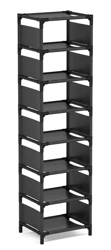 HOME USE υφασμάτινη παπουτσοθήκη HUH-0132, 7 θέσεων, 33x28x128cm, γκρι 1 HOME USE υφασμάτινη παπουτσοθήκη HUH-0132