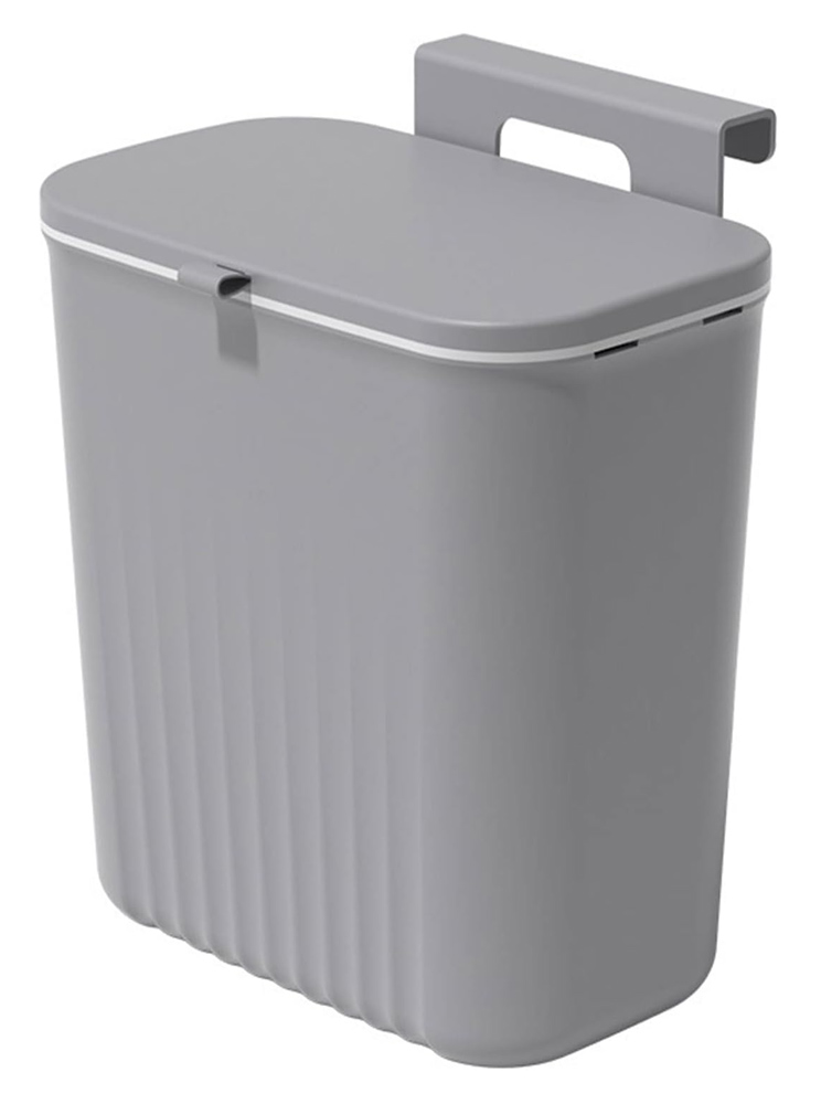 HOME USE κάδος απορριμμάτων HUH-0152, 9lt, 26x16x29cm, γκρι 1 HOME USE κάδος απορριμμάτων HUH-0152